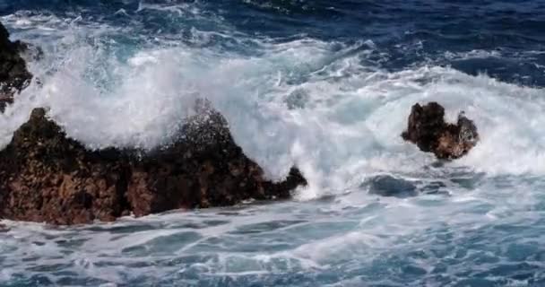 Starke Wellen Meer Meerblick — Stockvideo