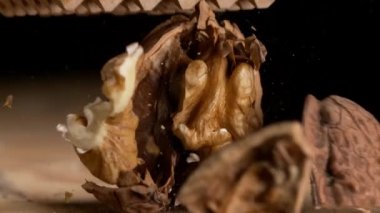 ceviz kırığı. Yakın çekim. 