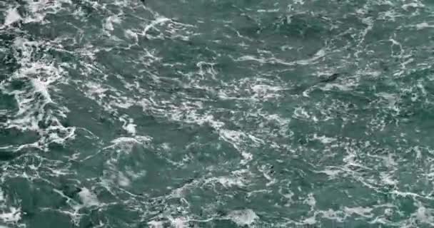 Vagues Fortes Dans Mer Vue Panoramique Sur Paysage Marin — Video