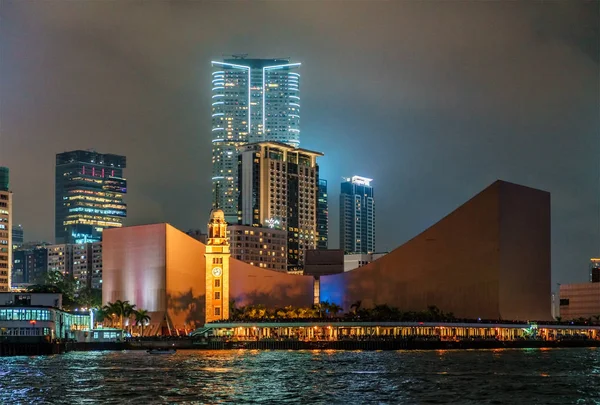 Hong Kong Gennaio 2016 Hong Kong Night Cityscape Vista Sullo — Foto Stock