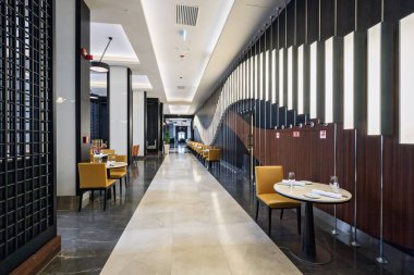 Gorky Gorod tatil Sochi Marriott Krasnaya Polyana River Cafe restoran iç