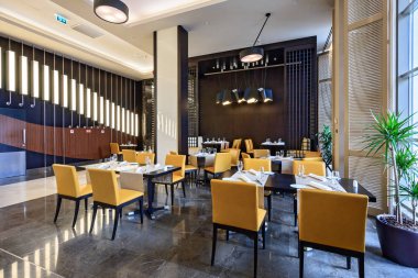Gorky Gorod tatil Sochi Marriott Krasnaya Polyana River Cafe restoran iç