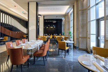 Gorky Gorod tatil Sochi Marriott Krasnaya Polyana River Cafe restoran iç