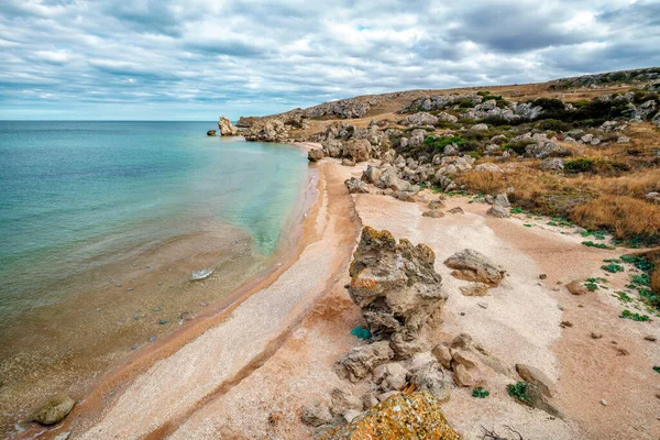 Paisaje Escénico Costa Del Mar Azov Conocido Como Playas Los —  Fotos de Stock