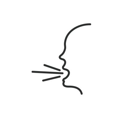 ağız ses çizgisi ikon vektör tasarım şablonu oluşturur 