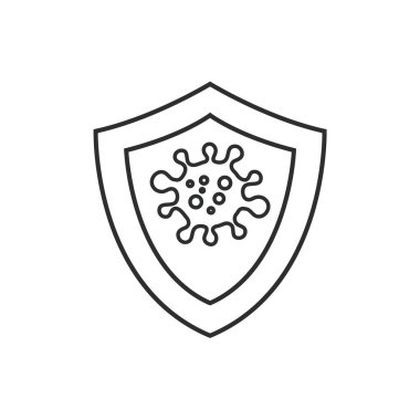 Anti bakteriyel ya da virüs ikon vektör tasarım şablonu ağı