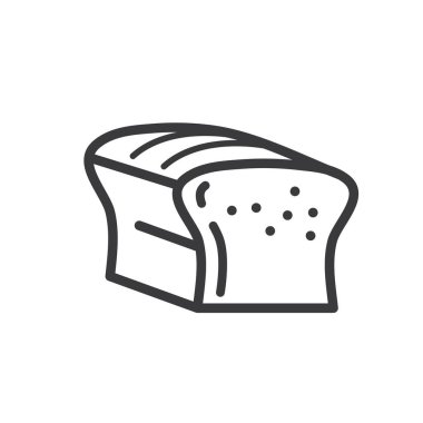 ekmek çizgisi simgesi vektör konsepti tasarım şablonu ağı