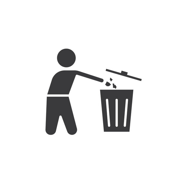 бросать мусор иконки векторного дизайна шаблон веб