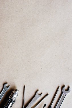 kraft kağıt, metin reklam için yer araçları hüzünlendiren.