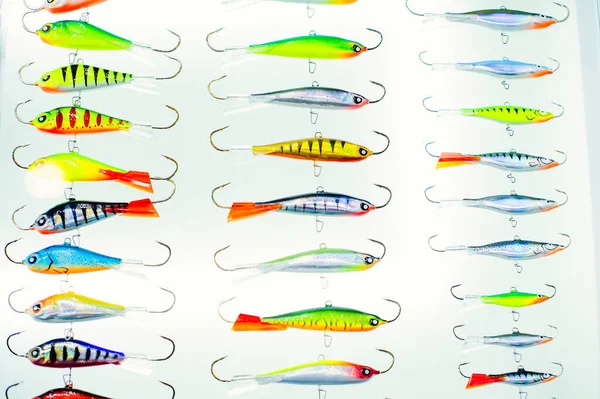 Señuelos Pesca Spinners Venta Descanso Concepto Pesca Peces Depredadores — Foto de Stock