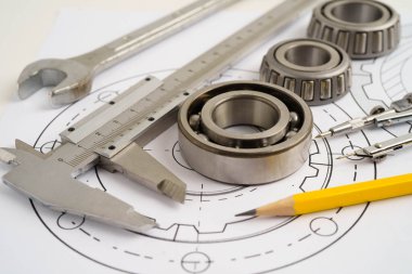 Metal top bermanlı mühendislik ve hassas aletler, mekanik endüstriyel.