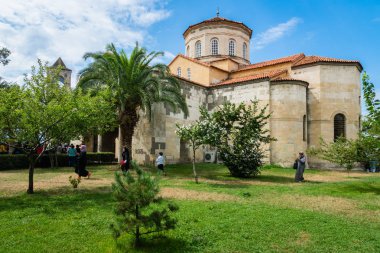 Trabzon, Türkiye - Haziran 2018: Trabzon'da Ayasofya Kilisesi. Popüler turistik yer.