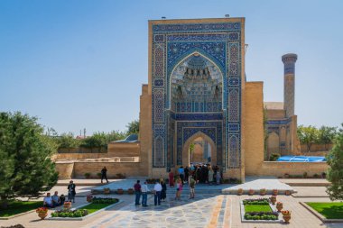Semerkand, Özbekistan - Eylül 2018: Amir Temur Anıtmezar Semerkant, Özbekistan. Asyalı fatih Tamerlane 'in anıt mezarı. Timur olarak da bilinir.. 