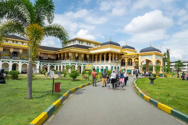 Medan Indonezja Styczeń 2019 Pałac Maimun Lub Maimoon Palace Medan — Zdjęcie stockowe