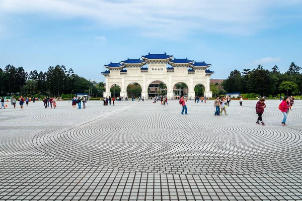 Taipei Tajvan Március 2019 Kilátás Szabadság Tér Látogatók Chiang Kai — Stock Fotó