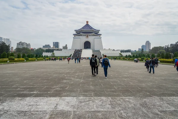 Taipei Taiwan Março 2019 Vista Praça Liberdade Visitantes Chiang Kai — Fotografia de Stock