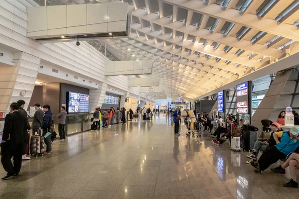 Taipei Taiwan Februari 2019 Taipei Taoyuan Airport Arkitektur Och Passagerare — Stockfoto