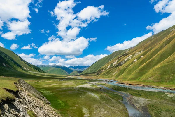 Truso Valley Gorge Túraútvonal Táj Kazbegiben Grúziában Truso Völgy Egy — Stock Fotó