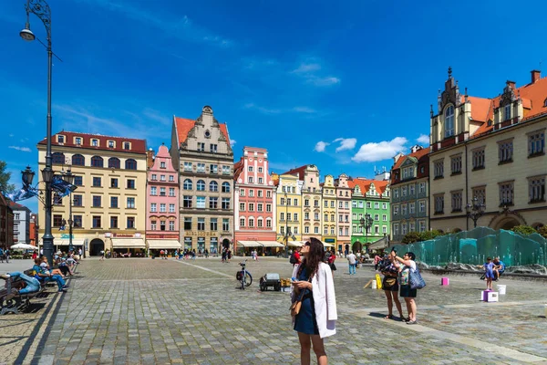 Вроцлав Польша Июль 2019 Года Главная Рыночная Площадь Старом Городе — стоковое фото