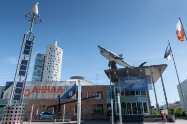 Tartu, Estonya - Haziran 2018: Estonya 'nın Tartu kentindeki bir bilim merkezi olan AHHAA Bilim Merkezi. Baltık devletlerinin en büyük bilim merkezidir.. 