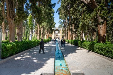 Kashan, İran - Haziran 2018: İran 'ın Kashan kentindeki Fin Garden - Fin Garden İran' ın en ünlü kraliyet bahçelerinden biridir.