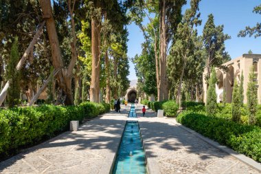 Kashan, İran - Haziran 2018: İran 'ın Kashan kentindeki Fin Garden - Fin Garden İran' ın en ünlü kraliyet bahçelerinden biridir.