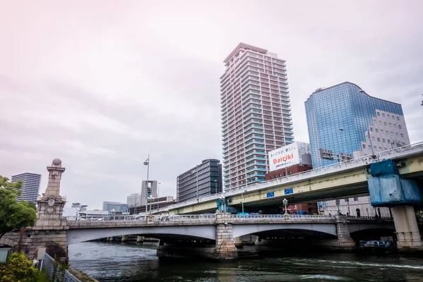 Osaka Japan Mei 2018 Een Brug Osaka Die Oversteken Naar — Stockfoto