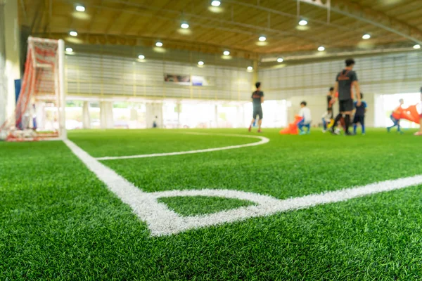 Linha Canto Campo Treinamento Futebol Futebol Indoor — Fotografia de Stock