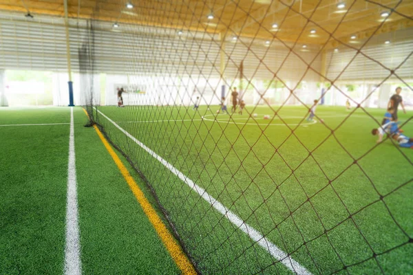 Linha Boundry Campo Treinamento Futebol Futebol Indoor — Fotografia de Stock