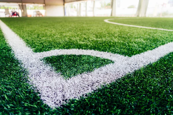 Corner Line of an indoor football soccer training field