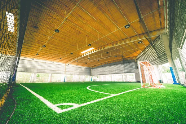 Línea Esquina Campo Entrenamiento Fútbol Interior —  Fotos de Stock