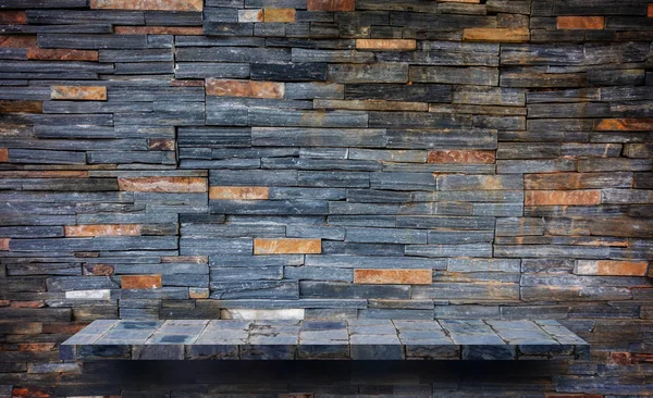 Grijze Steen Rock Plank Teller Rock Patroon Voor Product Display — Stockfoto