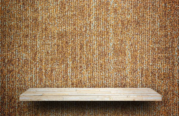 Stone Rock Shelf Counter Brown Carpet Product Display — Stock Photo, Image