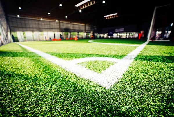 Corner Line of an indoor football soccer training field