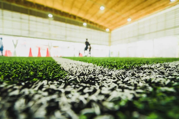 Corner Line of an indoor football soccer training field