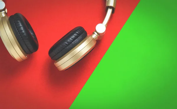 Auriculares Golden Wireless Audio Hifi Color Navidad — Foto de Stock