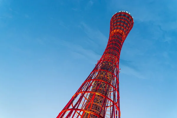 The Red Kobe Port Tower view from the base, Kansai Japan — Stock Photo, Image