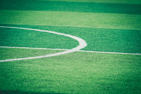 Calcio Campo di calcio bianco rotondo linea centrale per lo sfondo — Foto Stock