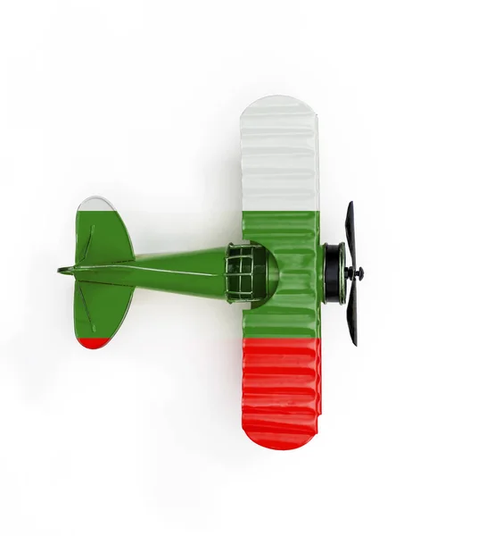 Bandera Nacional de Irlanda viaje avión de juguete de metal aislado en whit — Foto de Stock