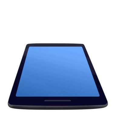 Şablon vektör çizimi için boş ekranlı siyah tablet.