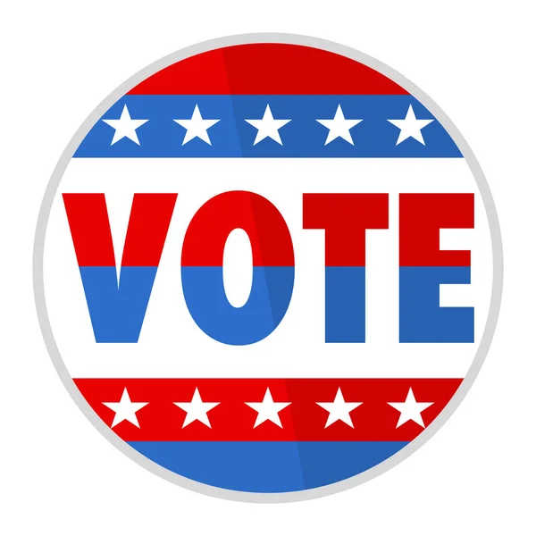 Wybór Głosowanie Odznaka Znak Pin Logo Dla Amerykańskiej Koncepcji Elektrycznej — Wektor stockowy