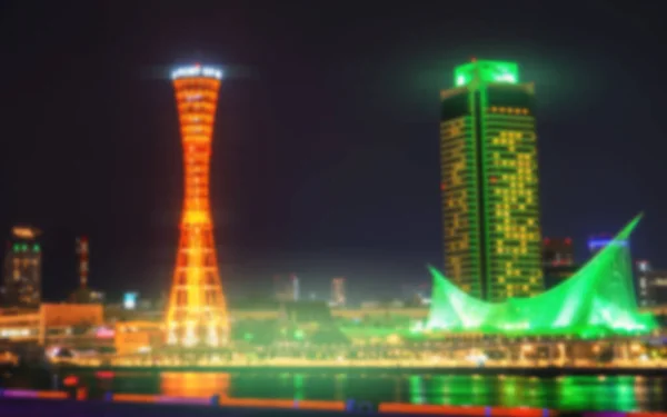 Technologie Moderne Japonaise Smart City Éclairée Pour Futuriste Floue Pour — Photo