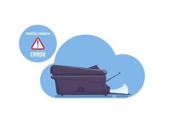 Yazıcı hatası. Vektör çizim