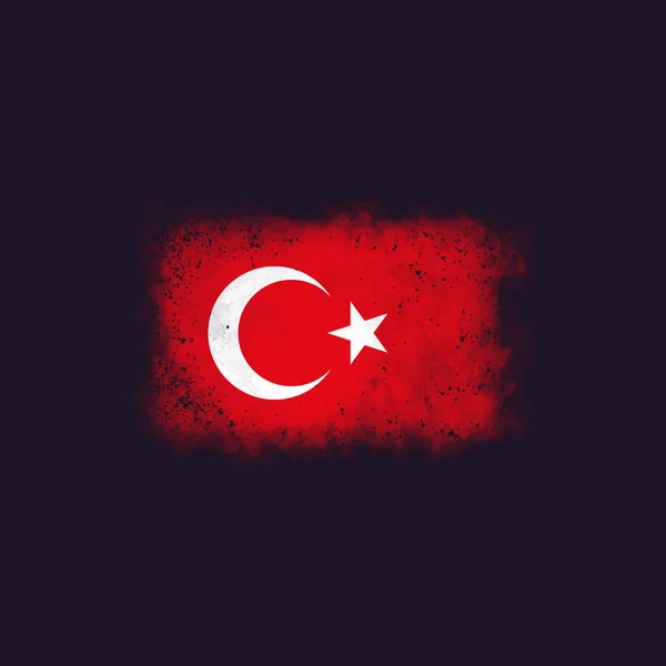 Grunge Türkei Flagge Vektor Flagge Der Türkischen — Stockvektor
