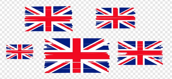 Флаг Великобритании Цветными Ручными Линиями Векторная Иллюстрация — стоковый вектор