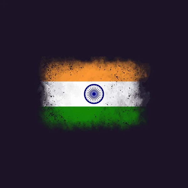 Grunge Bendera India Flag Vector Dari India - Stok Vektor