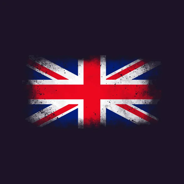 Grunge Bandeira Britânica Vector Flag United Kingdom — Vetor de Stock
