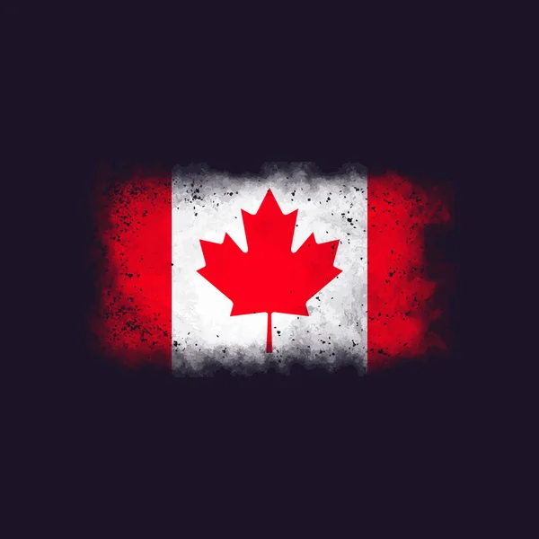 Bandera Canadá Grunge Bandera Canadá Vector de stock