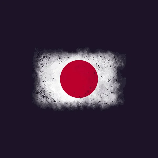 Bandera Japón Grunge Bandera Japón Vector de stock