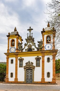 Barok ve sömürge mimarisi Minas Gerais Sabara şehir 1763 yılında inşa edilen tarihi ve eski Katolik Kilisesi'nde